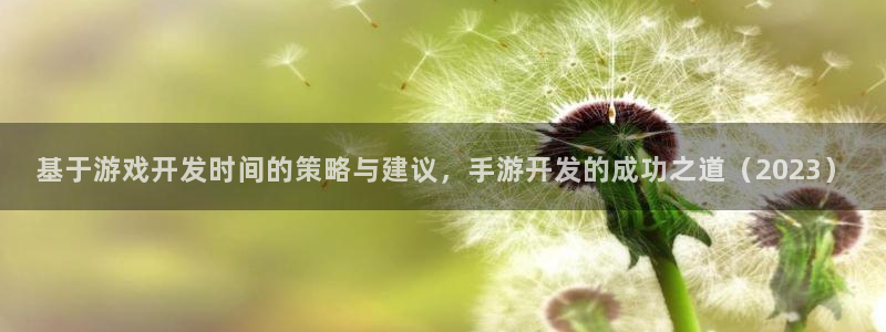 买三牛：基于游戏开发时间的策略与建议，手游开发的成功之道（2