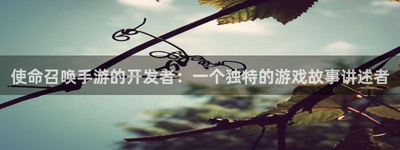 江苏三牛：使命召唤手游的开发者：一个独特的游戏故事讲述者